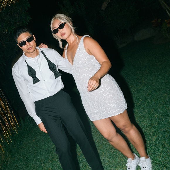 Meshki Louanne Daisy Beaded Mini Dress - Picture 8 of 9